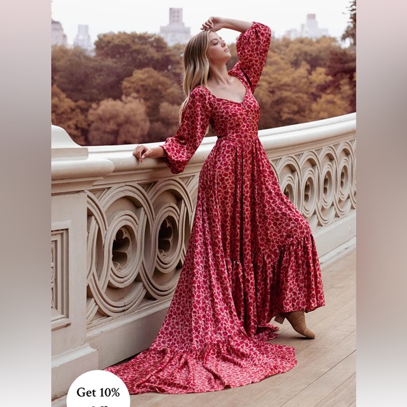 NWT Joyfolie Lorna Impact Dress in Red Floral - Picture 2 of 10